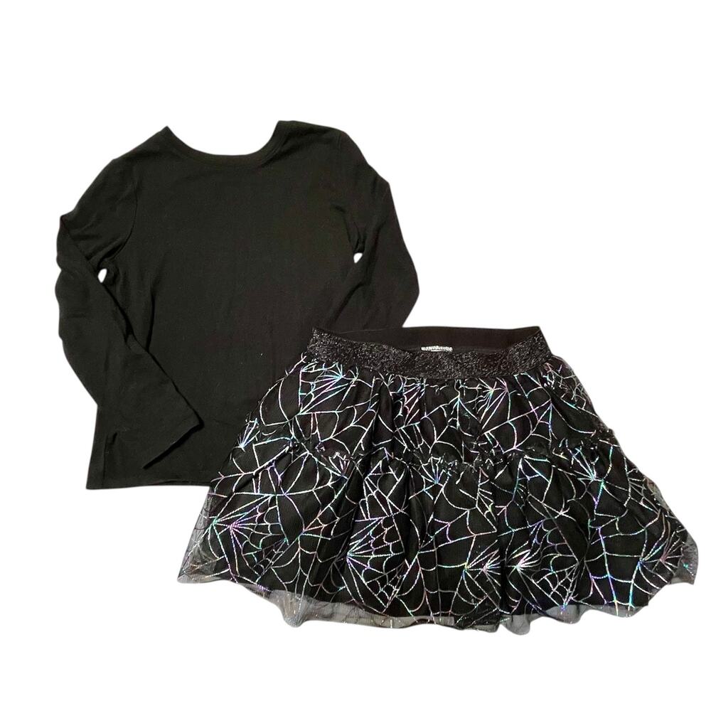 Cat & Jack Halloween Tulle Spiderweb Outfit Size 6/7